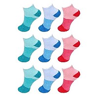 Womens Extra Large Super Aloe Infused Fuzzy Cozy Nylon Ankle Home Bed Socks Assorted 9 Pairs