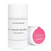 Lovefresh Natural Deodorant Stick Handmade Allnatural Nontoxic Clean Beauty Grapefruit 37 Oz 109 Ml