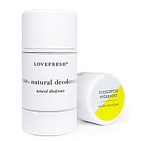 Lovefresh Natural Deodorant Stick Handmade Allnatural Nontoxic Clean Beauty Eucalyptus Mint 37 Oz 109 Ml