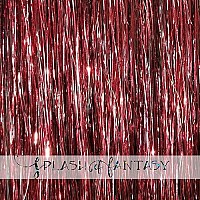 40 Hair Tinsel 100 Strands Shiny Burgundy