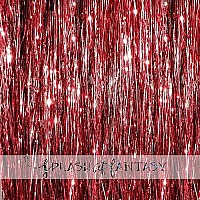 40 Hair Tinsel 100 Strands Shiny Burgundy