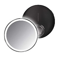 Simplehuman Sensor Mirror Compact 4 Round 3X Magnification Black Stainless Steel