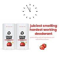 Grownish Natural Deodorant For Girls Ages 8 Up Aluminumfree Fresh Scents 24Hour Dry Odorprotection 2 Pack Strawberry