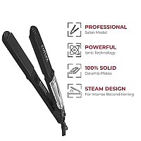 Cortex Professional Vapor Hair Straightener Flat Iron For Hair 125 Ceramic Premium Argan Infusion Steamliner Dual Voltage S