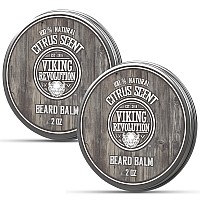 Viking Revolution Citrus Beard Balm Beard Butter With Argan Oil Beard Softener For Men With Jojoba Oil Beard Moisturizer Fo