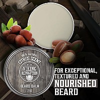 Viking Revolution Citrus Beard Balm Beard Butter With Argan Oil Beard Softener For Men With Jojoba Oil Beard Moisturizer Fo