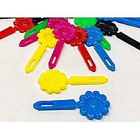 Tara Girls Super Cute Self Hinge Plastic Mulit Design Hair Barrettes Selection 28 Pc Nsunflower Mix Color Flower Size 08 Inc