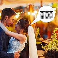 Rocutus 10 Pieces 20 Teeth Fancy Diy Metal Wire Twist Bridal Wedding Veil Combs For Women Mixed