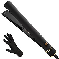 Hot Tools Pro Artist Black Gold Evolve Ionic Salon Hair Flat Iron Longlasting Finish For Straightening Hair 114 In Ht71