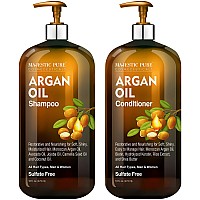 Argan Oil Shampoo And Conditioner From Majestic Pure Improve Formula Sulfate Free Vitamin Enriched Volumizing Gentle Hair