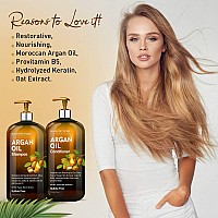 Argan Oil Shampoo And Conditioner From Majestic Pure Improve Formula Sulfate Free Vitamin Enriched Volumizing Gentle Hair