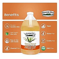 Vermont Soap Organic Lemongrass Zen Foaming Hand Soap Natural Moisturizing Soap For Dry Skin Fragrance Free Liquid Bathroom