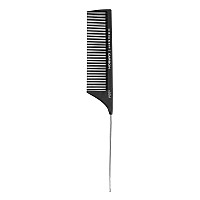 Carbon Comb Seamless Medium Tooth Pattern Metal Rattail C55M By Cricket For Unisex 1 Pc Comb