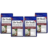 Dr Teals Shea Butter Almond Oil Bath Soak Gift Set 4 Pack 3Lbs Ea Soften And Moisturize Formula Blended With Pure Epso