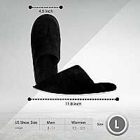 Modlux Spa Slippers 6 Pairs Of Cotton Velvet Closed Toe Slippers Large Size With Travel Bags Thick Soft Nonslip Dispos