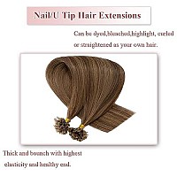 Rich Choices U Tip Pre Bonded Remy Human Hair Extensions 100 Strands Per Package Nail Tip Italian Keratin Fushion Hairpiece Long