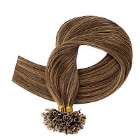 Rich Choices U Tip Pre Bonded Remy Human Hair Extensions 100 Strands Per Package Nail Tip Italian Keratin Fushion Hairpiece Long