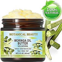 Botanical Beauty Moringa Oil Butter Pure Natural Virgin Unrefined Raw 8 Fl Oz 240 Ml For Face Skin Body Damaged Hair Nail