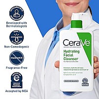 Cerave Hydrating Facial Cleanser Moisturizing Face Wash For Dry Skin Hyaluronic Acid Ceramides Glycerin Hydrating Clea