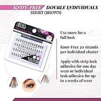 Ardell False Eyelashes Double Up Individuals Knotfree Short Brown 4 Pack