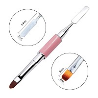 Kalolary Dualended Poly Gel Brush Picker 2 In 1 Designs Poly Gel Nial Brushes Stainless Steel Gel Nail Tool For Poly Gel Uv