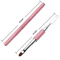 Kalolary Dualended Poly Gel Brush Picker 2 In 1 Designs Poly Gel Nial Brushes Stainless Steel Gel Nail Tool For Poly Gel Uv