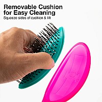 Olivia Garden Og Brush Detangler Removable Cushion Scalp Hugging Massages The Scalp For Wet Or Dry Hair For Women Men And C