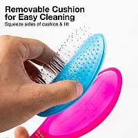 Olivia Garden Og Brush Detangler Removable Cushion Scalp Hugging Shape Massages The Scalp For Wet Or Dry Hair For Women Men