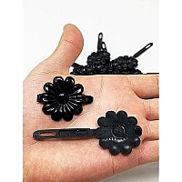 Tara Girls Self Hinge Plastic Mulit Design Hair Barrettes Selection Flower Clear