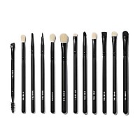 Morphe Eye Obsessed Makeup Brushes 12 Piece Eyeshadow Brush Set Lining Blending Angled Eyeshadow Brushes Made With Natu