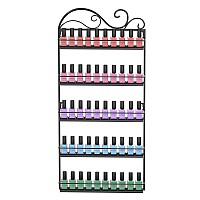 Erytlly Nail Polish Organizer Wall Mounted Nail Polish Rack Nail Polish Holder Stand Rectangle Nail Polish Storage Organizer