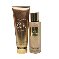 Victoriaas Secret Bare Vanilla Shimmer Fragrance Mist And Lotion Set