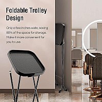 Folding Salon Tray Salon Trolley Salon Cart Tattoo Rolling Tray Stationblack