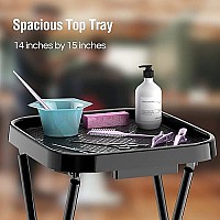 Folding Salon Tray Salon Trolley Salon Cart Tattoo Rolling Tray Stationblack