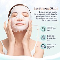 Spalife Snow Buddies Facial Mask 10 Pack Hydrating Character Sheet Masks For Women Moisturizing Skincare Variety Set For Glow