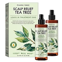 Pharm To Table Scalp Relief Tea Tree Leavein Conditioner Relieve Itchy Dry Scalp Detangles Hair 240Ml8 Fl Oz 2Pack