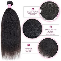 Odir Kinky Straight Bundles Human Hair 18 18 18 Inch Unprocessed 9A Brazilian Yaki Straight Virgin Hair Weave 3 Bundles Kinky St