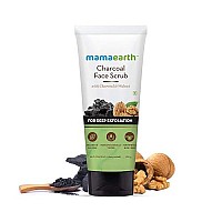 Mamaearth Charcoal Face Scrub With Walnut Gently Exfoliates Dead Cells Deeply Nourishes Skin Cleanses Dirt Excess Oil