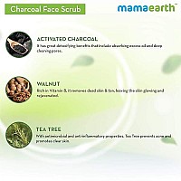 Mamaearth Charcoal Face Scrub With Walnut Gently Exfoliates Dead Cells Deeply Nourishes Skin Cleanses Dirt Excess Oil