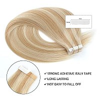 Sassina Semipermanent Real Tape In Human Hair Extensions Remy Hair Double Sided Skin Wefts Mixed Color Two Tone Dirty Brown Mix