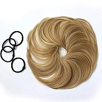 Liliyab Hair Bun Piece Scrunchy Bun Hair Pieces Straight Extension Elastic Scrunchie Ponytail Hair Accessoriesstr 18H613