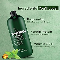 Botanic Hearth Peppermint Oil Shampoo Hair Blooming Formula With Keratin For Thinning Hair Fights Hair Loss Promotes Hair G