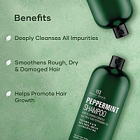 Botanic Hearth Peppermint Oil Shampoo Hair Blooming Formula With Keratin For Thinning Hair Fights Hair Loss Promotes Hair G