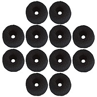 Angla 12 Pack Black Terry Cloth Hair Scrunchies Ties For Women