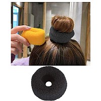 Angla 12 Pack Black Terry Cloth Hair Scrunchies Ties For Women