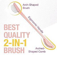 Ebin New York 24 Hour Edge Tamer Brush 2In1 Brush Comb 3Pack Nylon Dualended No Flaking Regular Hard Extreme