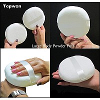 Topwon Powder Puff For Body Baby 5 Inch Extra Large Jumbo Size Use For Dusting Powder Or Blending Setting Makeup Foundati