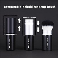 Brush Master Retractable Kabuki Makeup Brush For Blush Bronzer Foundation Powder Travel Face Cosmetic Brush