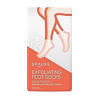 Spalife Exfoliating Foot Socks Eucalyptus Oil Granular Walnut Shell 8 Pack