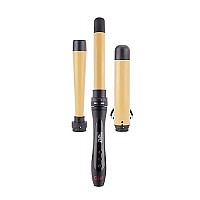 Chi Interchangeable Curling Wand 3 Barrel Attachments For Versatile Curls 05125 Inverted Tapered Barrel 1 15 Barrel